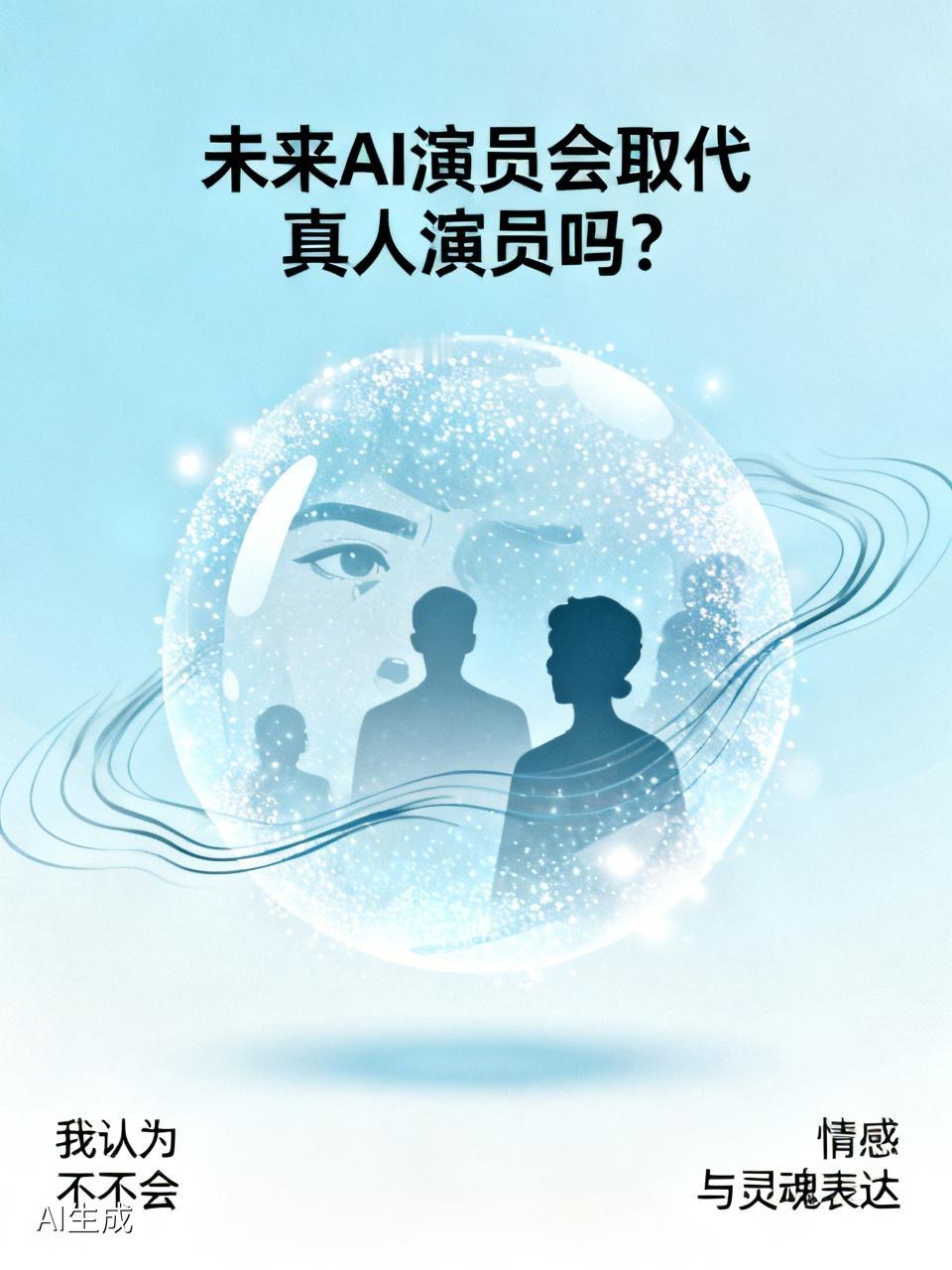 我认为不会:情感与灵魂表达：真人演员的表演基于人生阅历、情感体验和即兴发挥，能传
