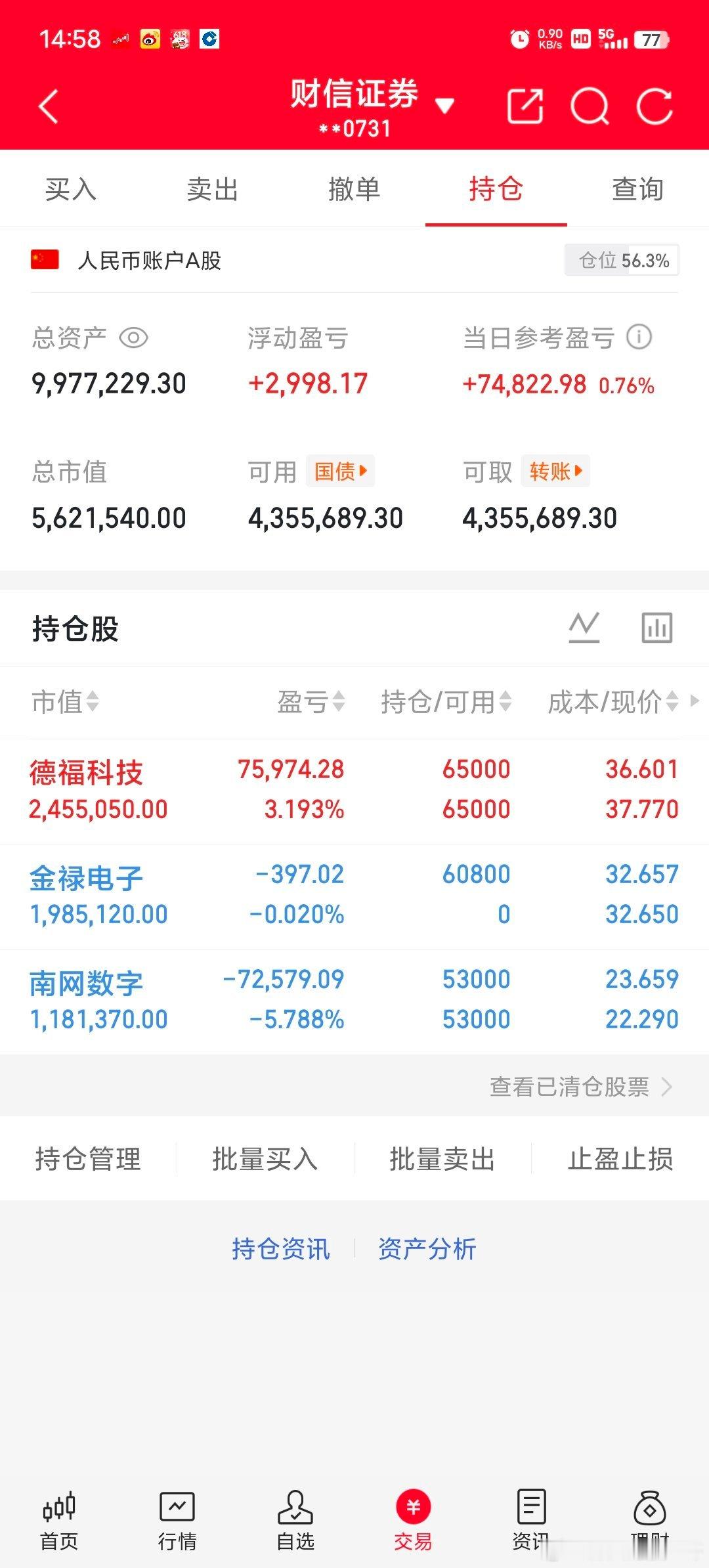 今天是2月26号星期四！（600w）翻倍操作之旅的第42天；欢迎粉丝朋友观察，盈