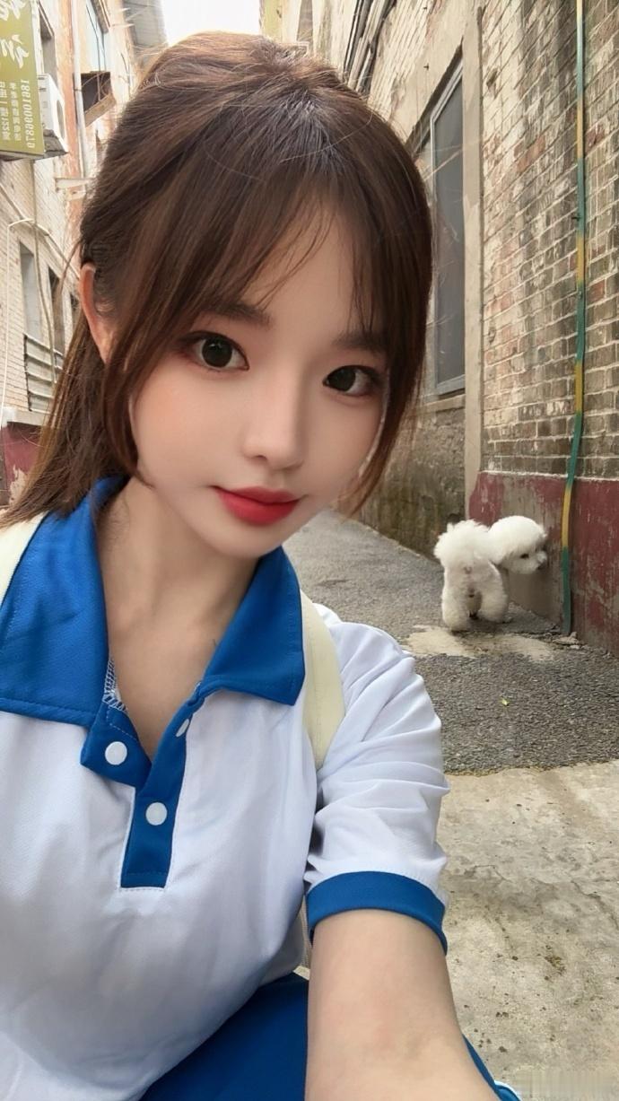 校服少女黄霄雲黄霄雲寻找狗主人放学路上的小美好，黄霄雲随手拍下小狗还帮忙寻找主人