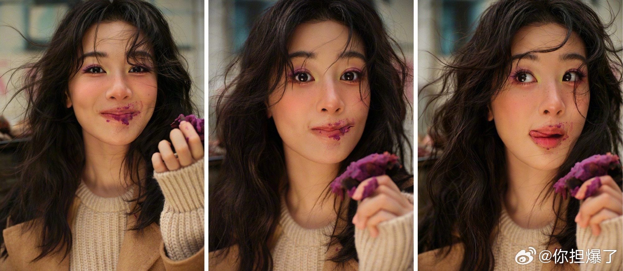 陈漫镜头下的Angelababy 杨紫同样是拍吃东西镜头，谁赢了？ ​​​