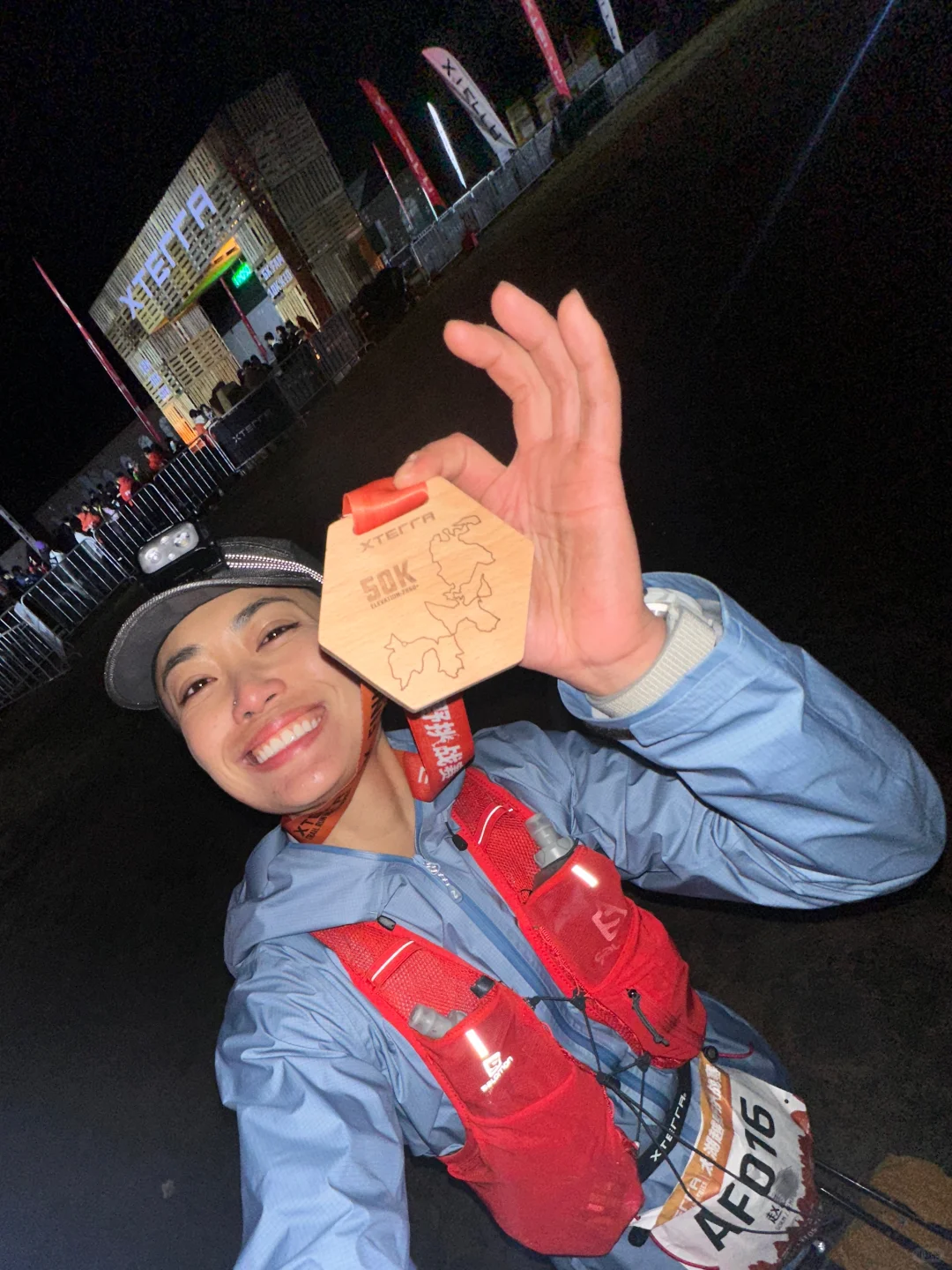 暂停一下 恭喜这位女士解锁50km越野跑‼️