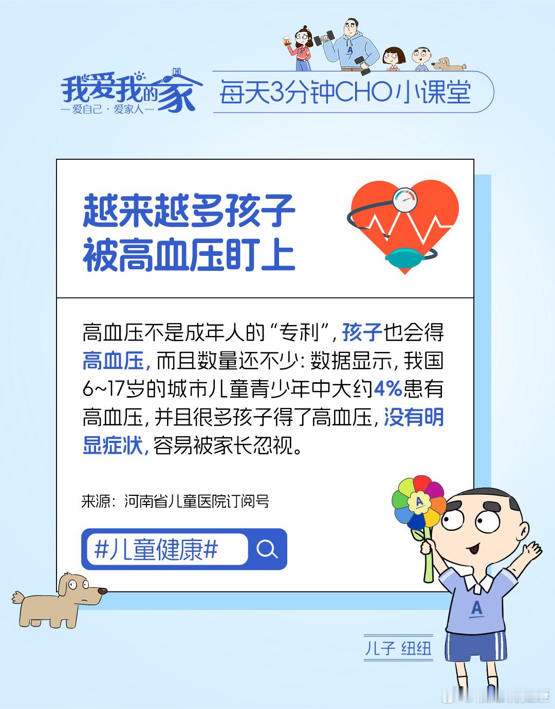 健闻登顶计划  🌈你知道吗？孩子也会得高血压，并且长得胖的孩子更容易中招。💖