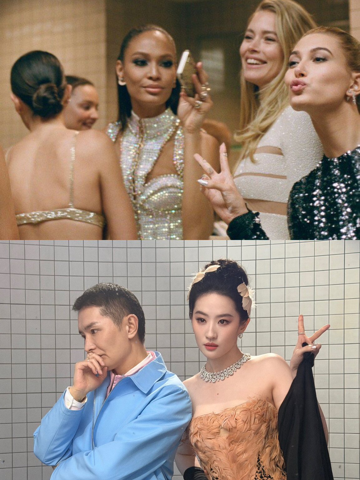 vogue盛典 metgala厕所看到有网友说vogue盛典昨晚的对镜拍好像是模