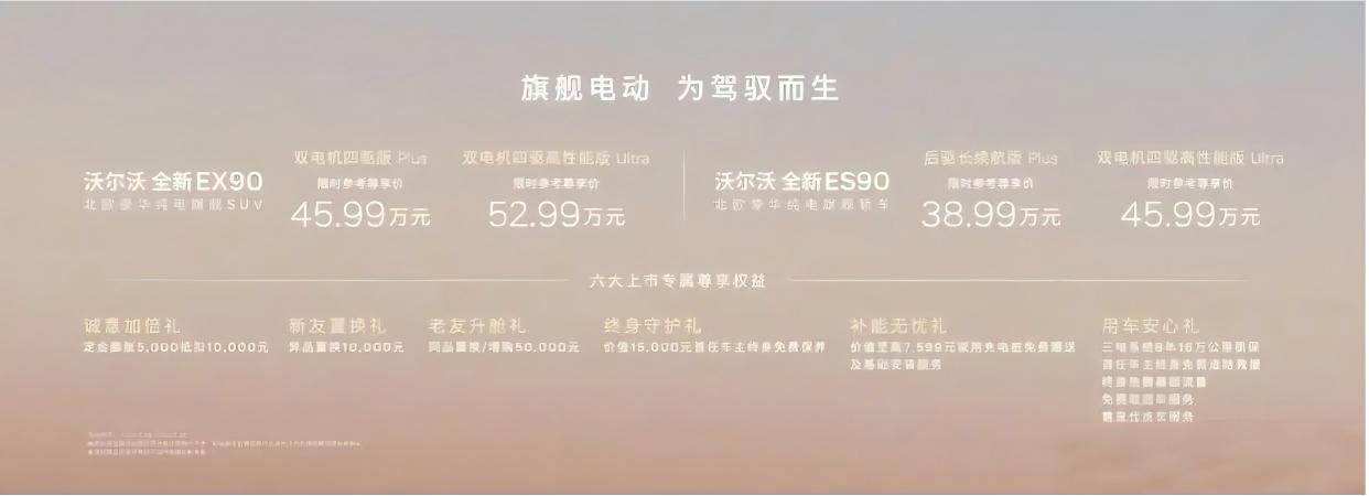 昨日，深港澳车展，沃尔沃汽车携旗下旗舰SUV沃尔沃EX90、旗舰轿车沃尔沃ES9