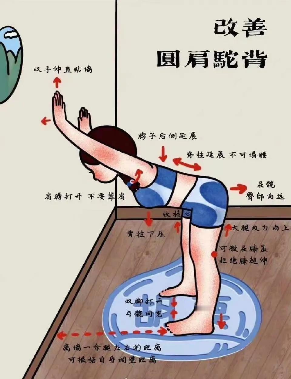 『瑜伽形体训练』矫正体态方法，坚持下去改善富贵包和驼背！[笑哭][来看我]#分享