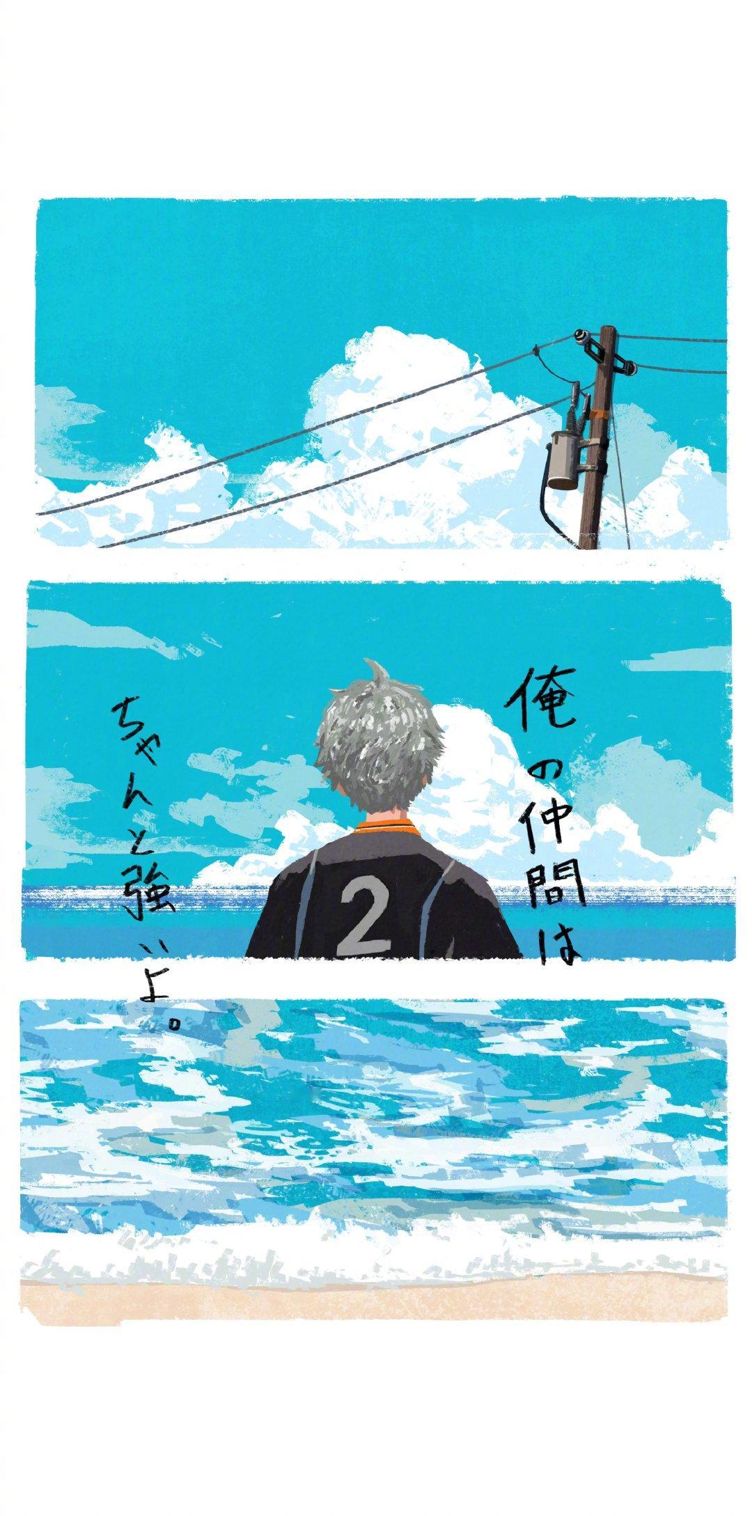 青春bot老师 #排球少年# 最新背影系列壁纸，好清爽好治愈的画风[泪] ​​​