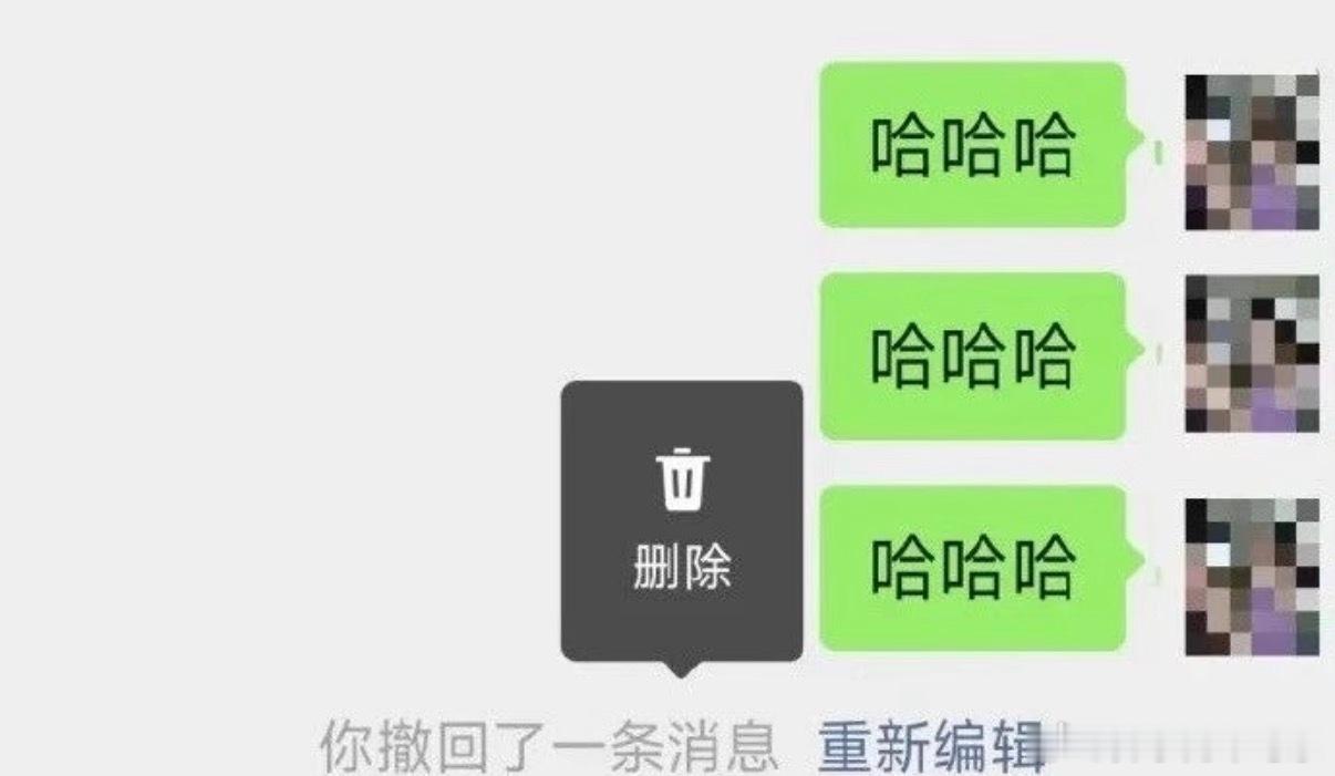 史诗级升级啊，但是删除撤回仅本人端显示，接收消息的一方仍然存在“对方撤回了一条消