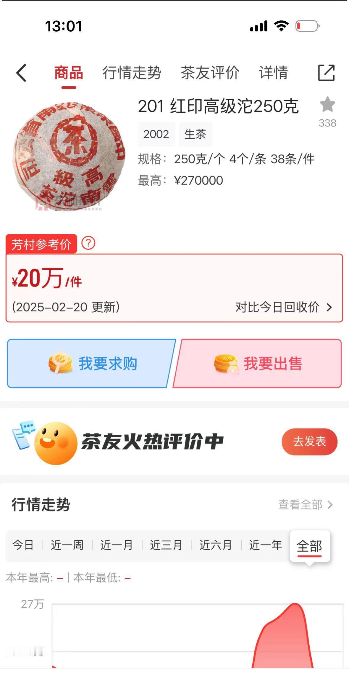 2002年勐海茶厂红印沱  250克

仓储非常好02勐海茶厂红印沱
