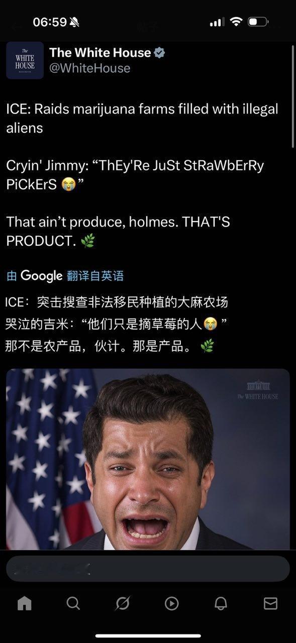 白宫：他们是摘草莓的人！[笑哈哈][笑哈哈][笑哈哈] ​​​