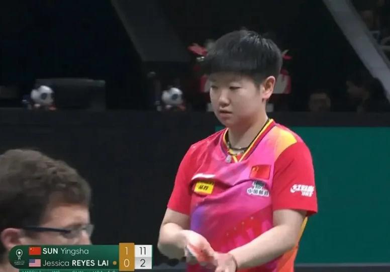 孙颖莎3比0轻取对手 等了两天，这终于轮到咱们莎莎出场了，感觉比过年还热闹！要知