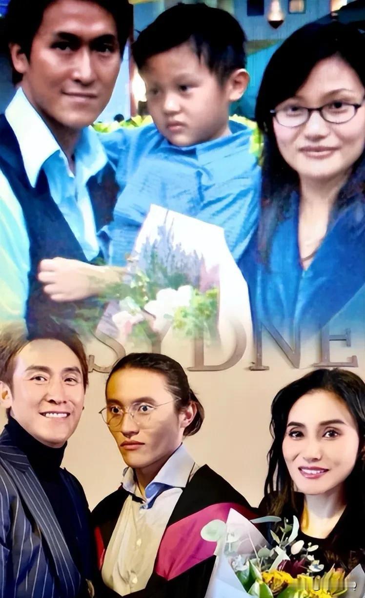 马德钟儿子小时候长得还可以的，长大后脸型变化太大，颜值直线下降。父子俩同框，儿子
