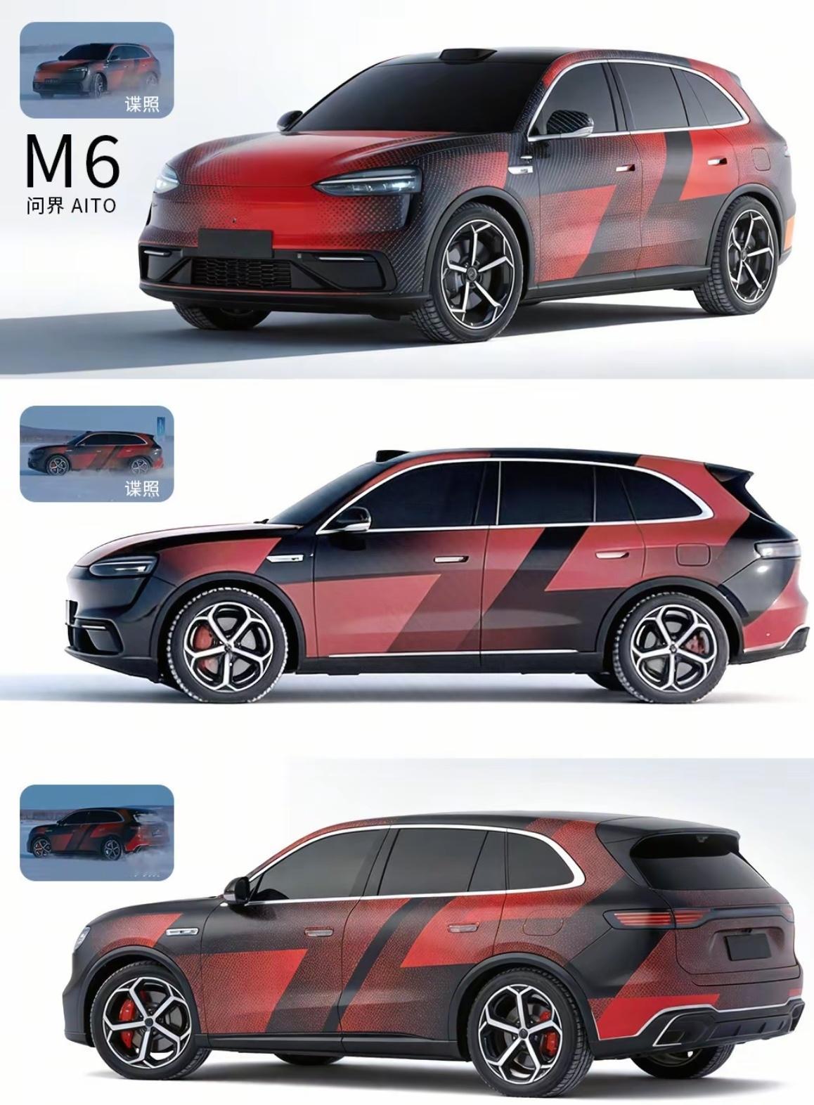 网友做的问界M6谍照高清还原图，比例姿态应该是比较接近真车的，大家觉得如何？