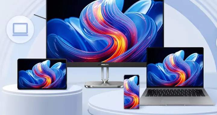 飞利浦27B2W5600显示器 无线投屏尽显高效