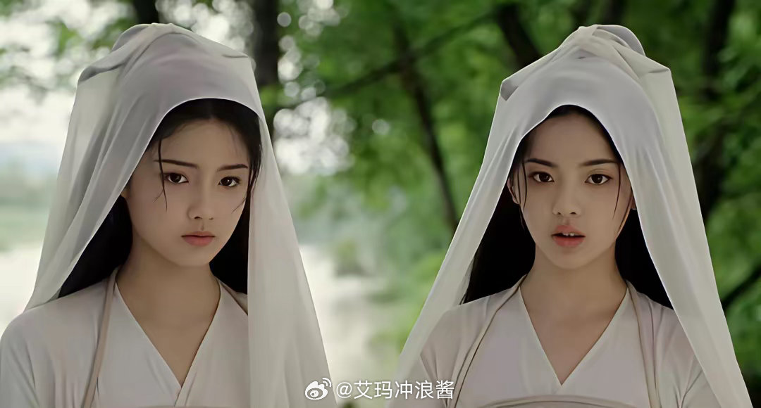 杨超越的建模脸本来就世间少有，没想到旁边这个丫鬟竟然一点都不输给杨超越，甚至感觉