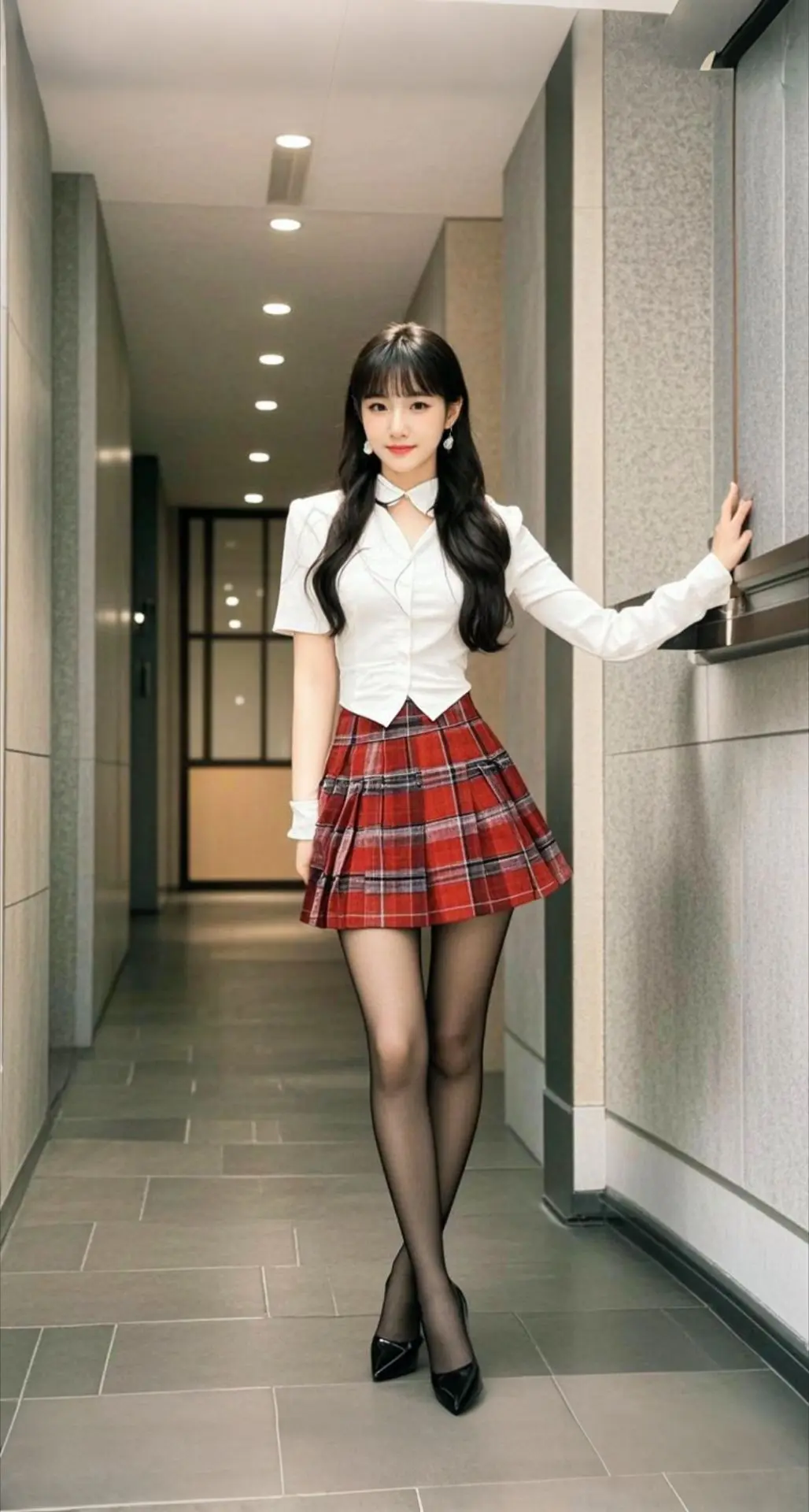 AI扩图 AI白衫娇影