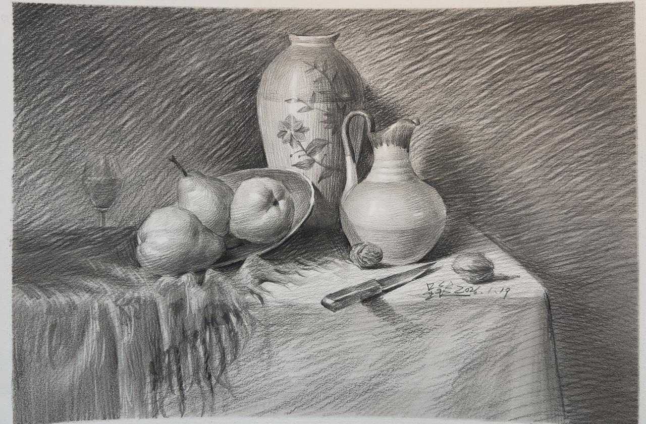 我的确不适合画静物，封笔！