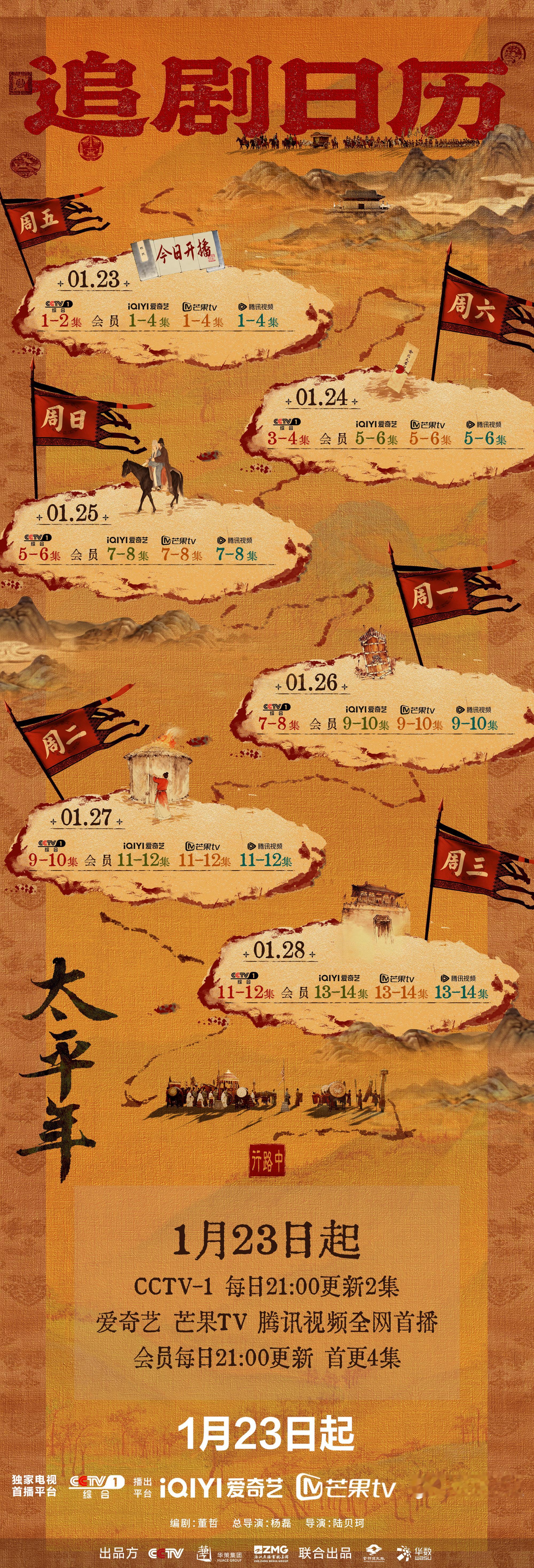 太平年追剧日历🐏1最可怕的还不是神出鬼没的排播，而是网络端还得跟着走