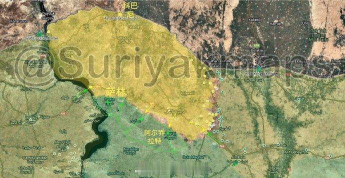 截至1月20日下午14点叙利亚局势：

1.阿勒颇省和拉卡省前线：
从夜间到清晨