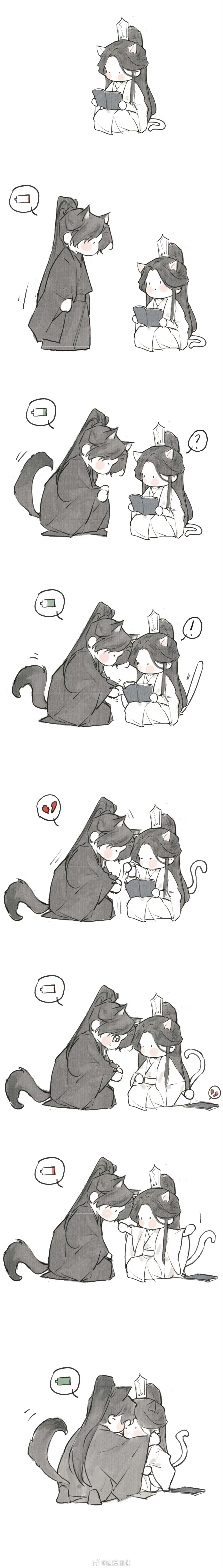 二哈和他的白猫师尊 关于一个充电小剧场～狗子尾巴摇上天了Cr：墙头儿儿 