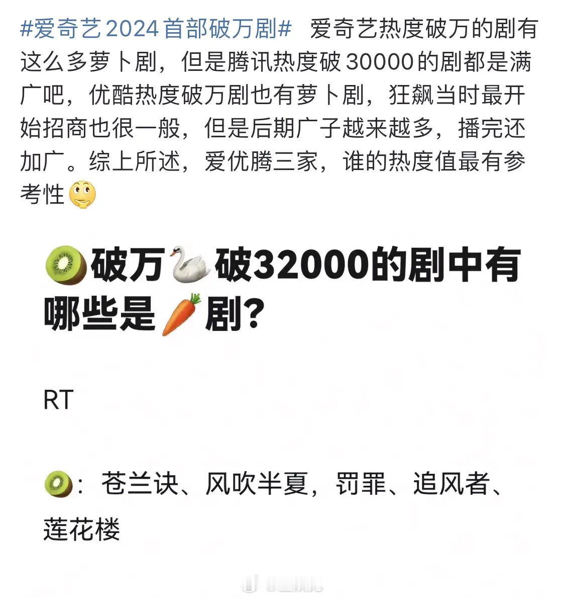 鹅破3万的没有裸播剧，全都是满广！梦中的那片海 繁花 梦华录 与凤行 余生请多指
