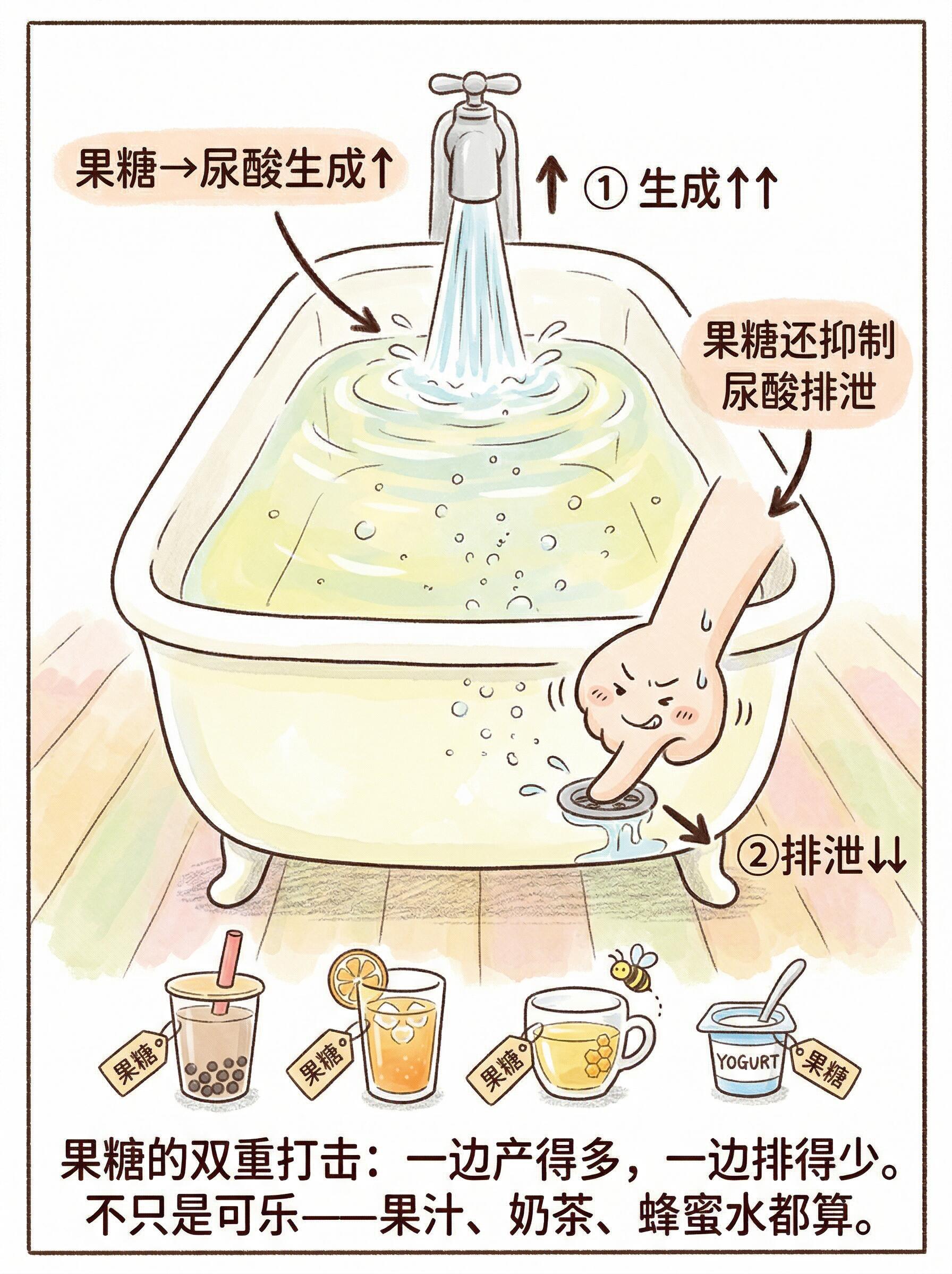 痛风的隐形杀手很多人都忽略了很多人以为痛风=吃海鲜喝啤酒但现实是👇 很多人啥都