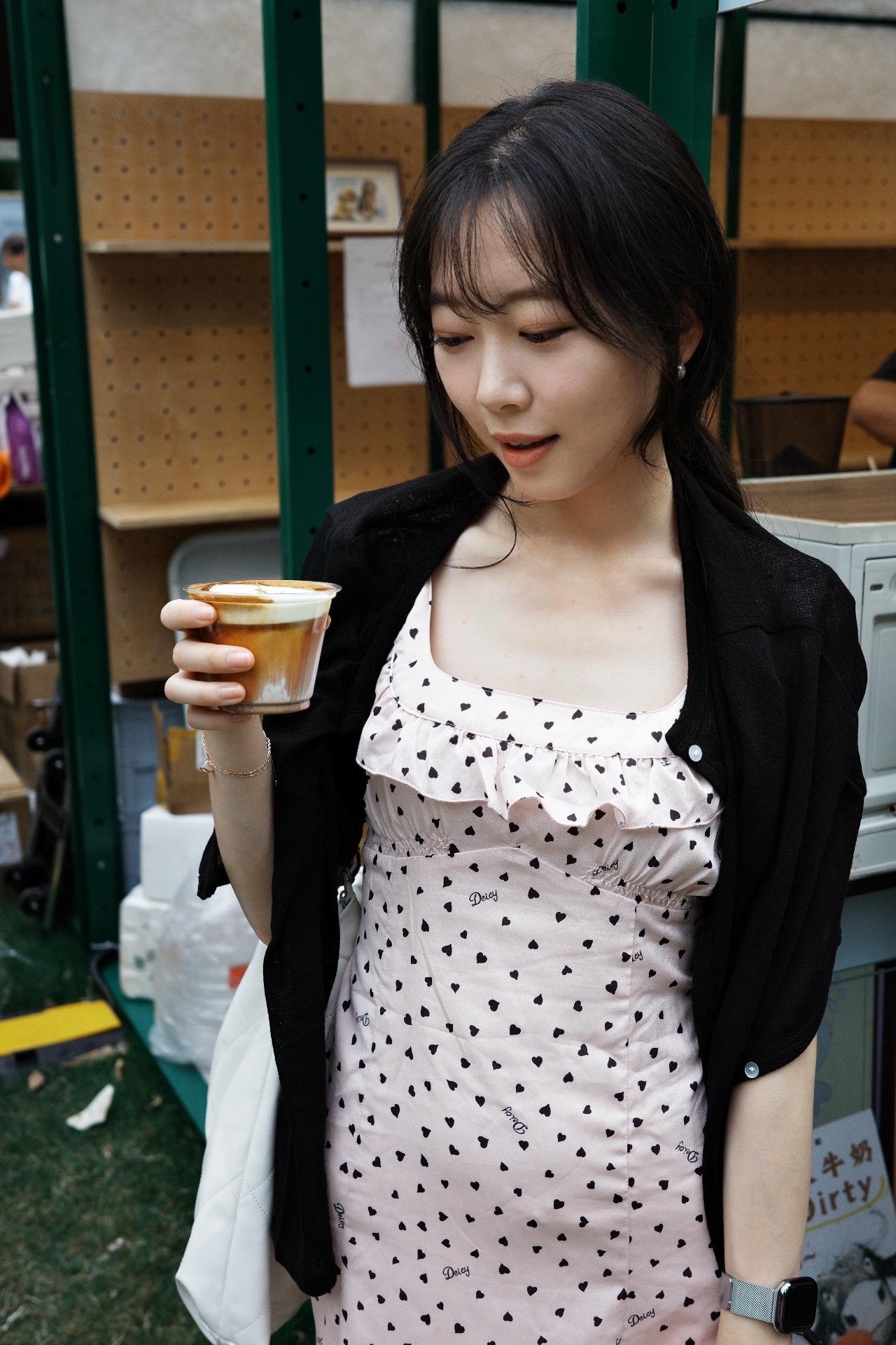 咖啡节☕️。双皮奶dirty美味しい