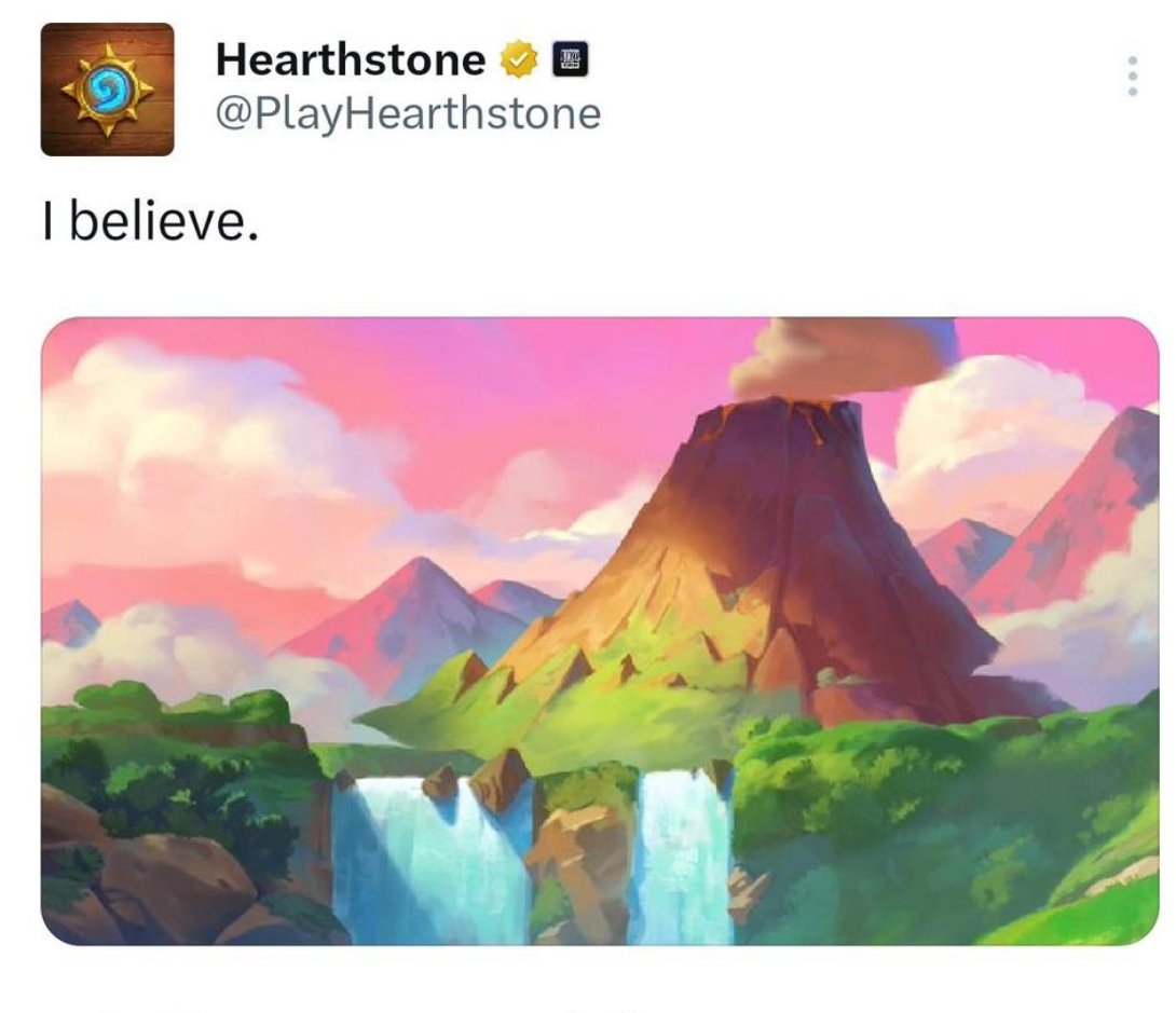 炉石传说 迷你包预告的预告？今日炉石官推发文：“I believe ”，致敬刚刚