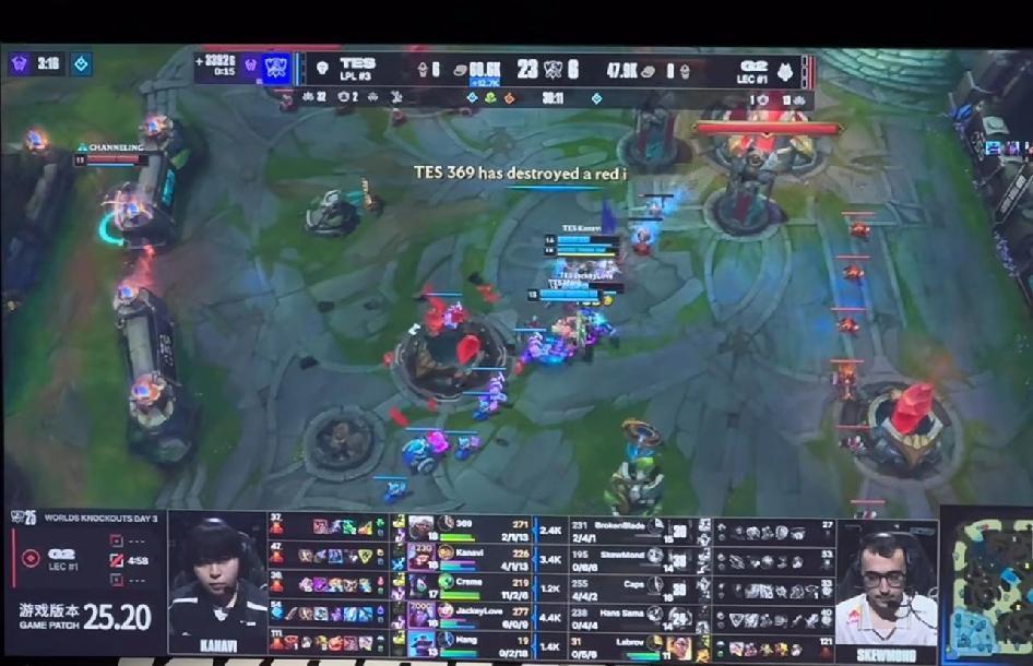 TES 1-0 G2先下一局！369太强了啊！TES陌生。

今天这个操作运营，