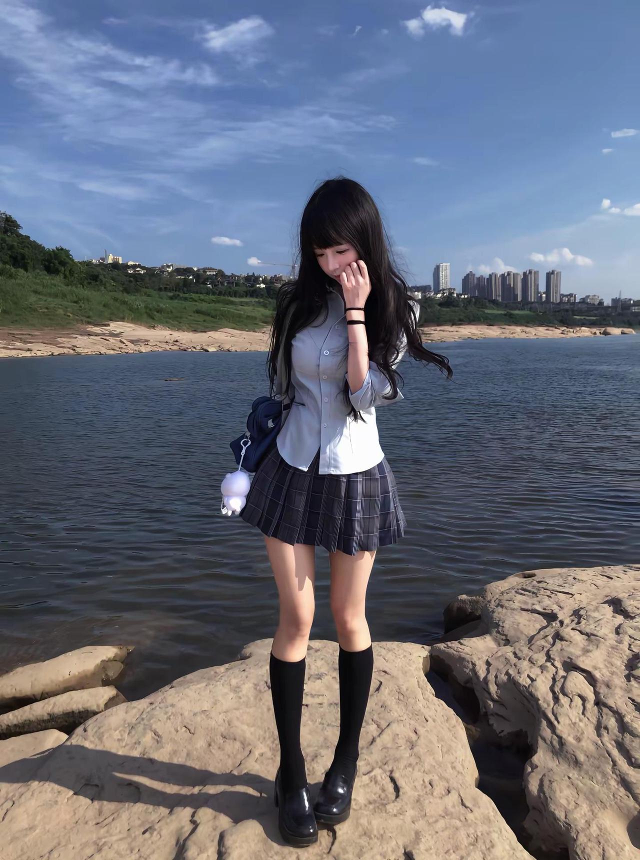 我希望你像风一样自由。忧郁穿搭 jk