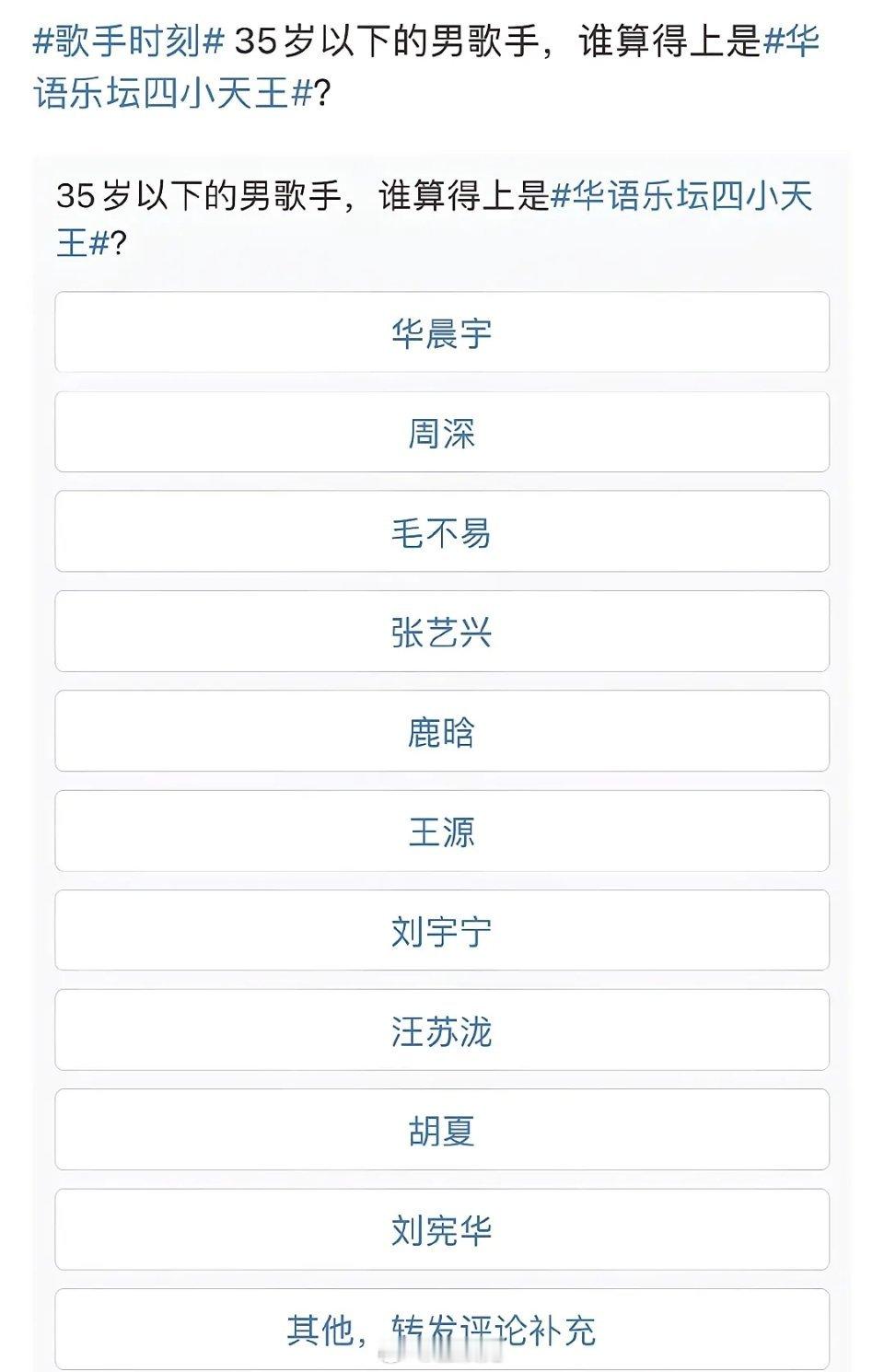 华语乐坛四小天王和天后评选，你更看好谁新浪娱乐开设“华语乐坛四小天后” 和“华语