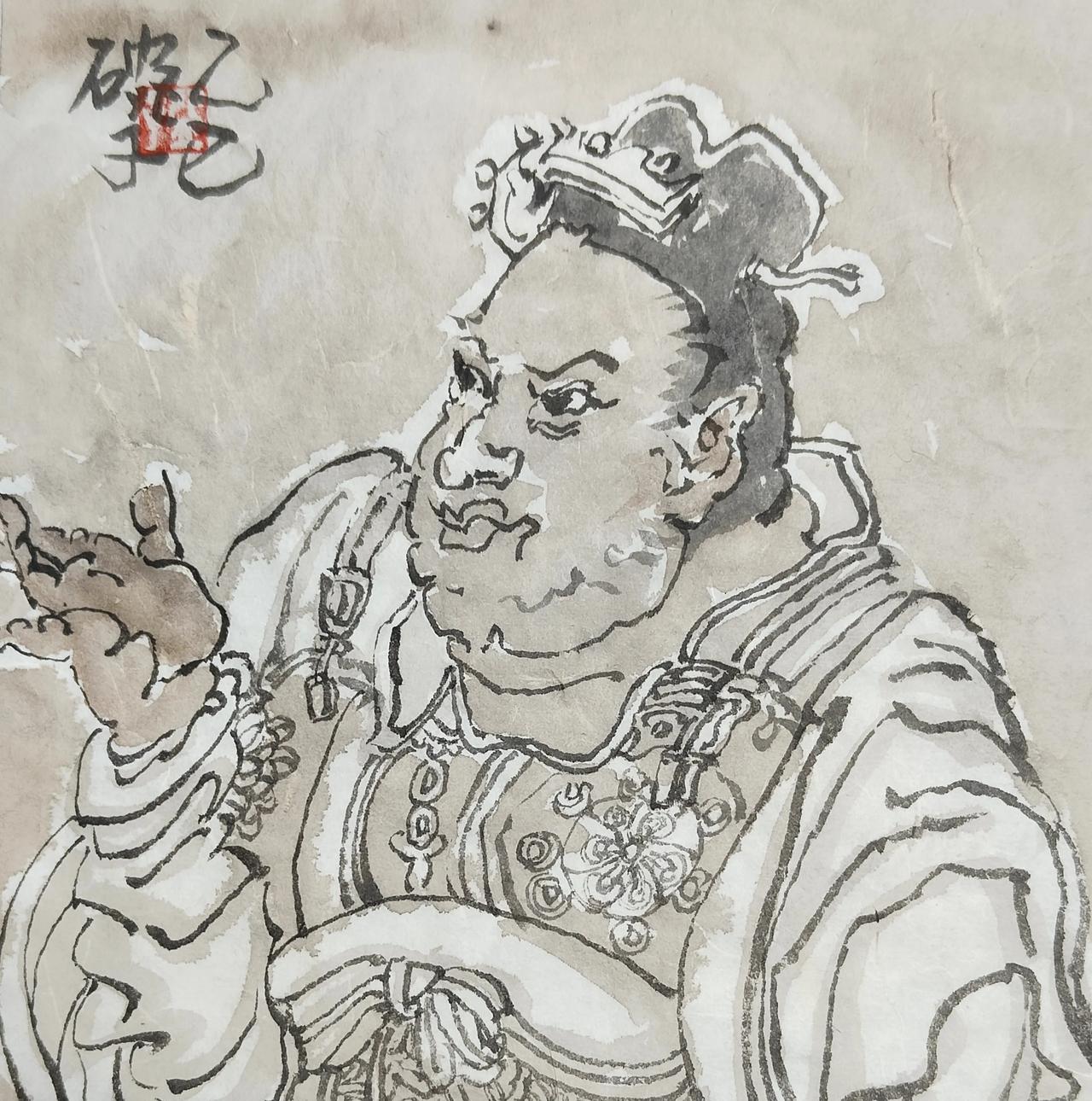 碗子的纸片水墨