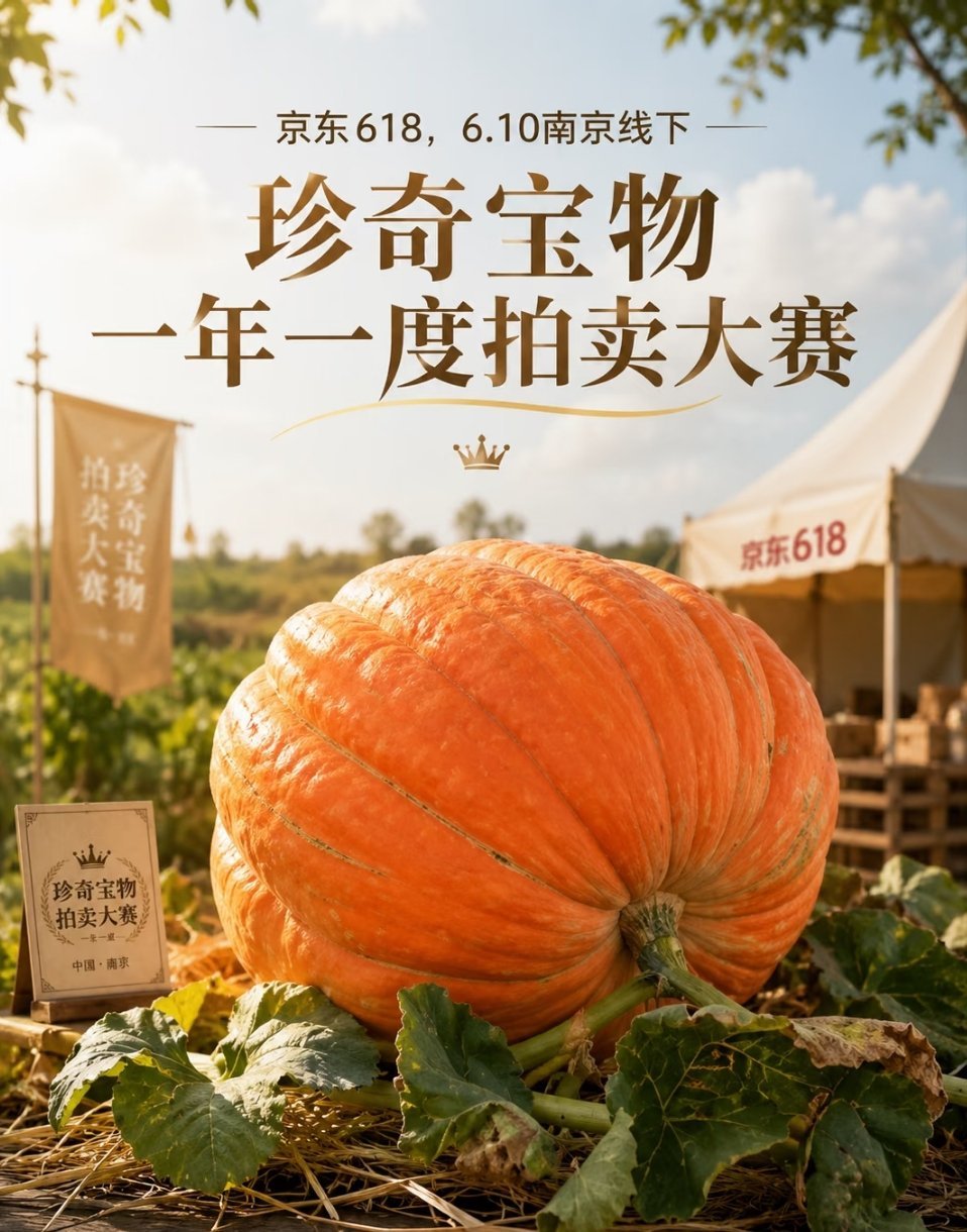 京东拍卖的150斤南瓜比人还高 150斤的南瓜，比人还高？这是南瓜界姚明吧🏀怪