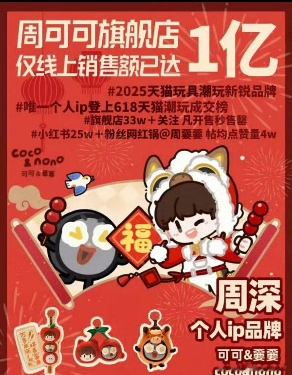 周深周边光线上销售额都1亿+了，真金白银的含金量就是🐮 