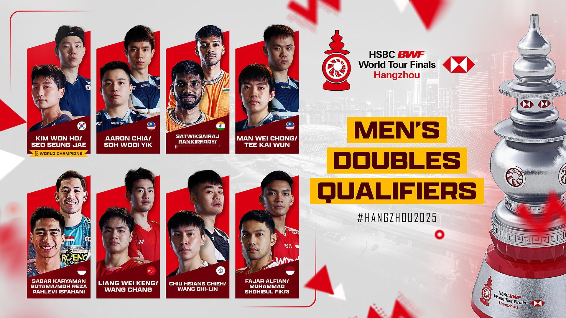 男双不管怎么分组，都会超级激烈超级精彩！国羽本赛季最后一个大赛 【总决赛男双8席