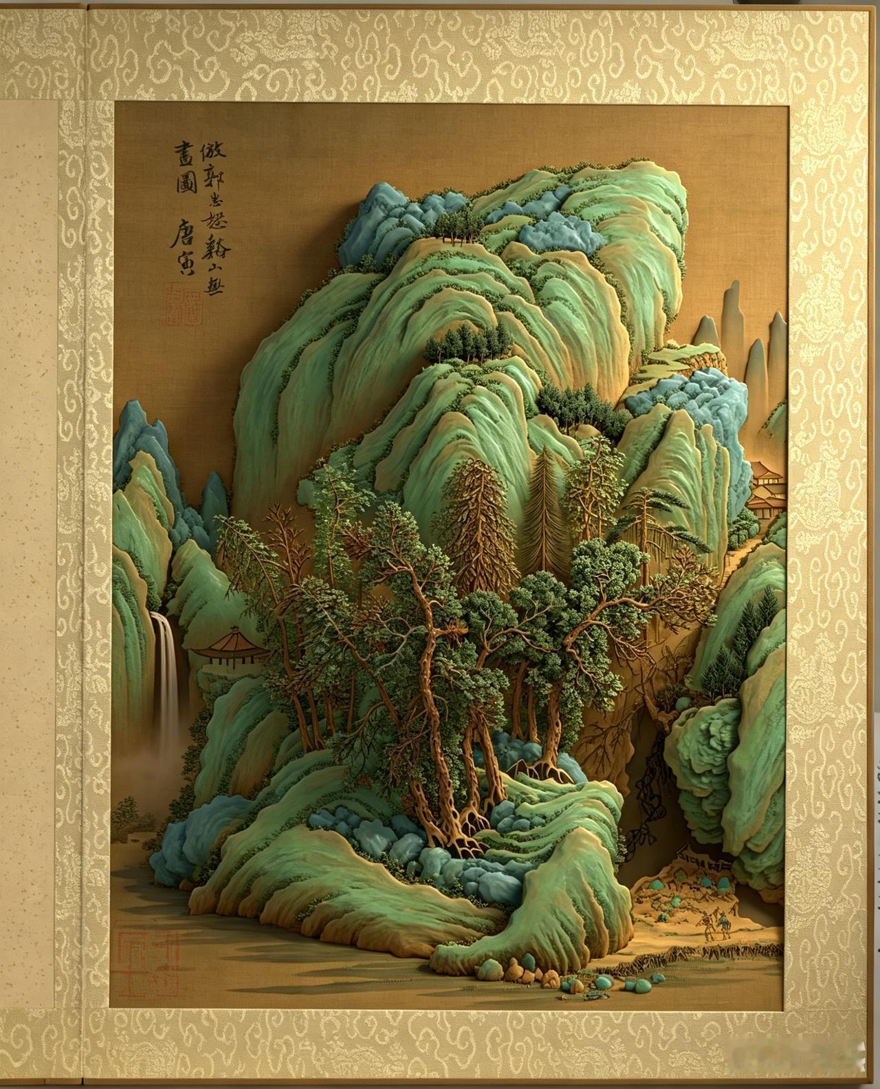 唐寅《仿古山水册》（之二）鉴赏