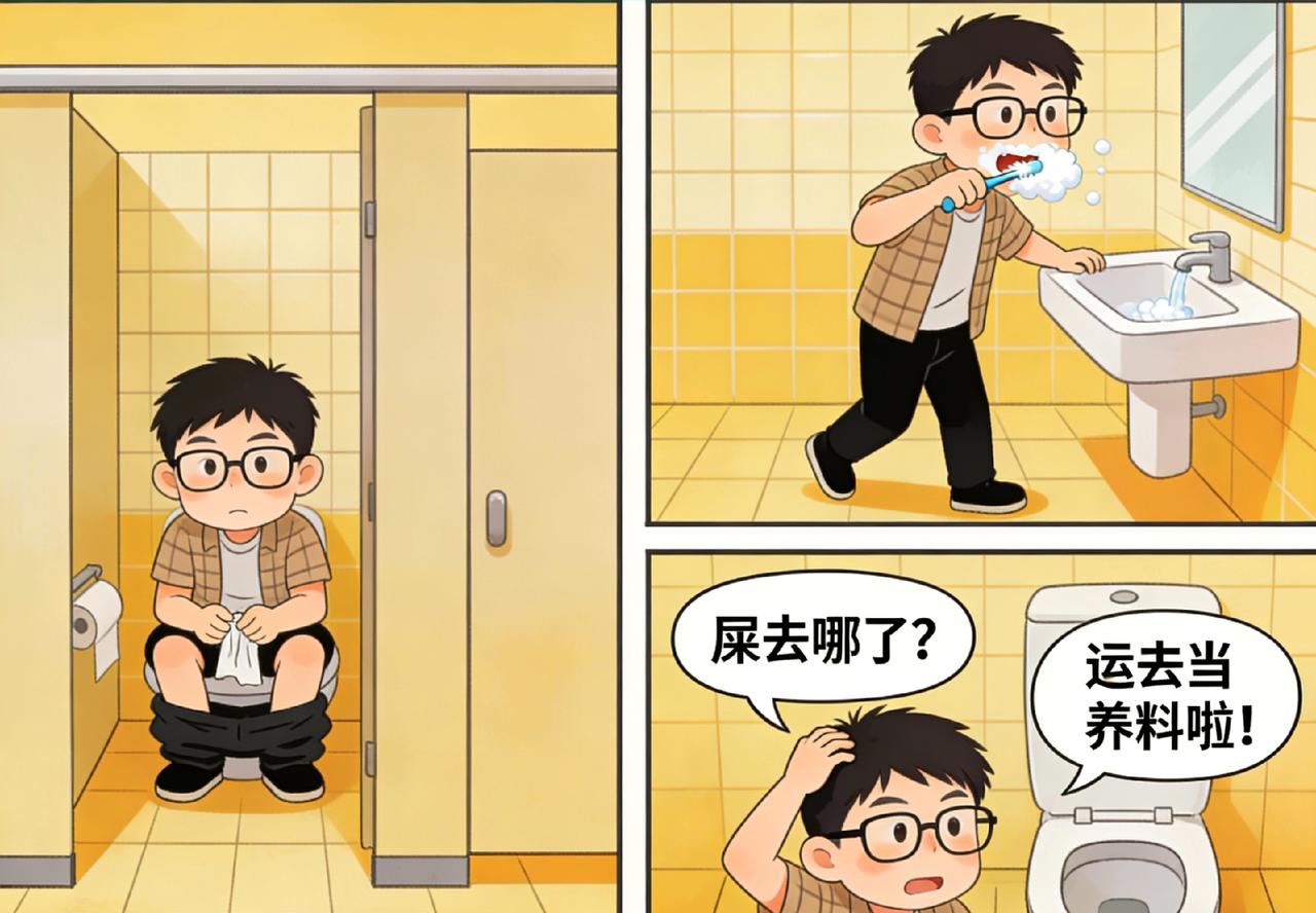 笑不活了，城里人这操作，
主打一个来去无踪，文明又神秘！