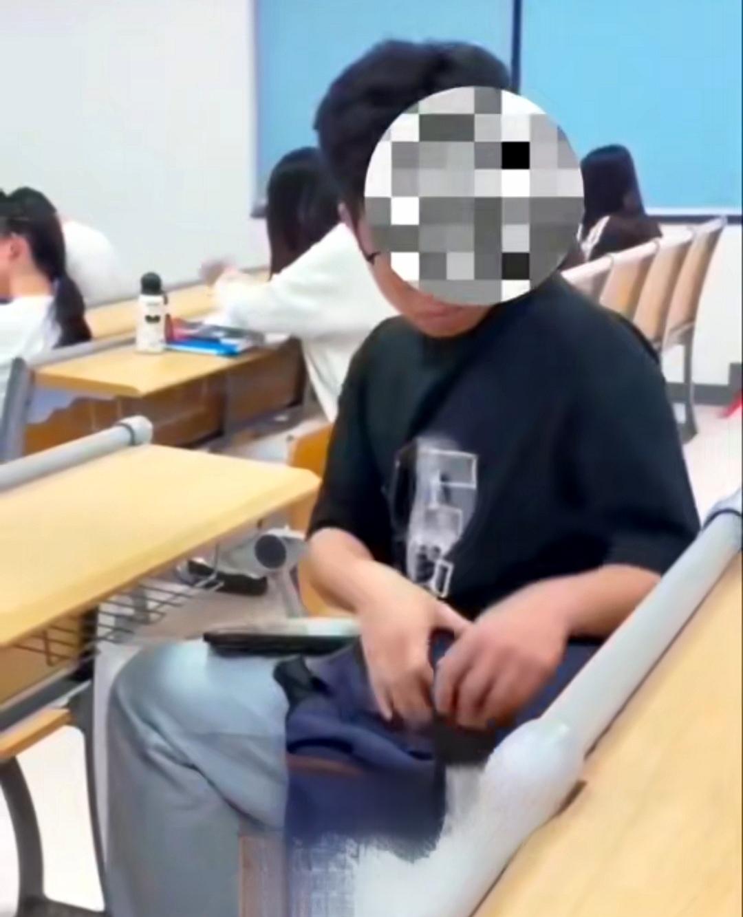 5月11日，华南理工大学一男生在课堂上用手机偷拍女生裙底，被受害女生当场发现。女