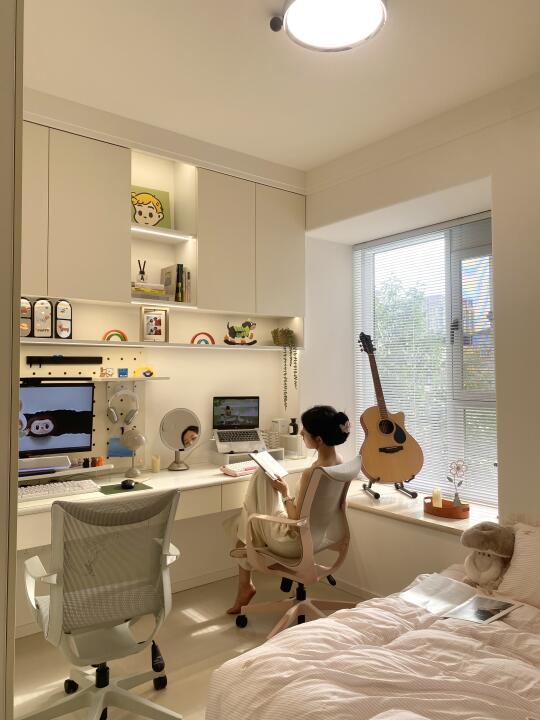 9㎡的书房➕衣帽间➕客房，书房这样布置太……