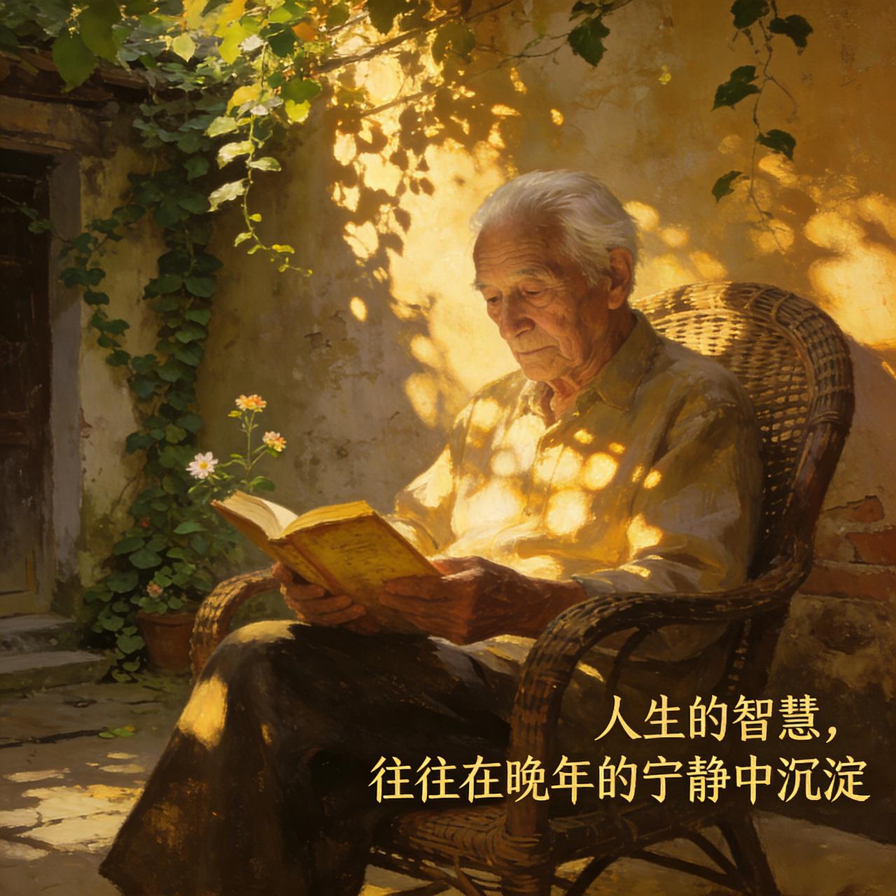 人到晚年，慢慢就活通透了。
不再争强好胜，不再斤斤计较，
不再讨好别人，不再委屈