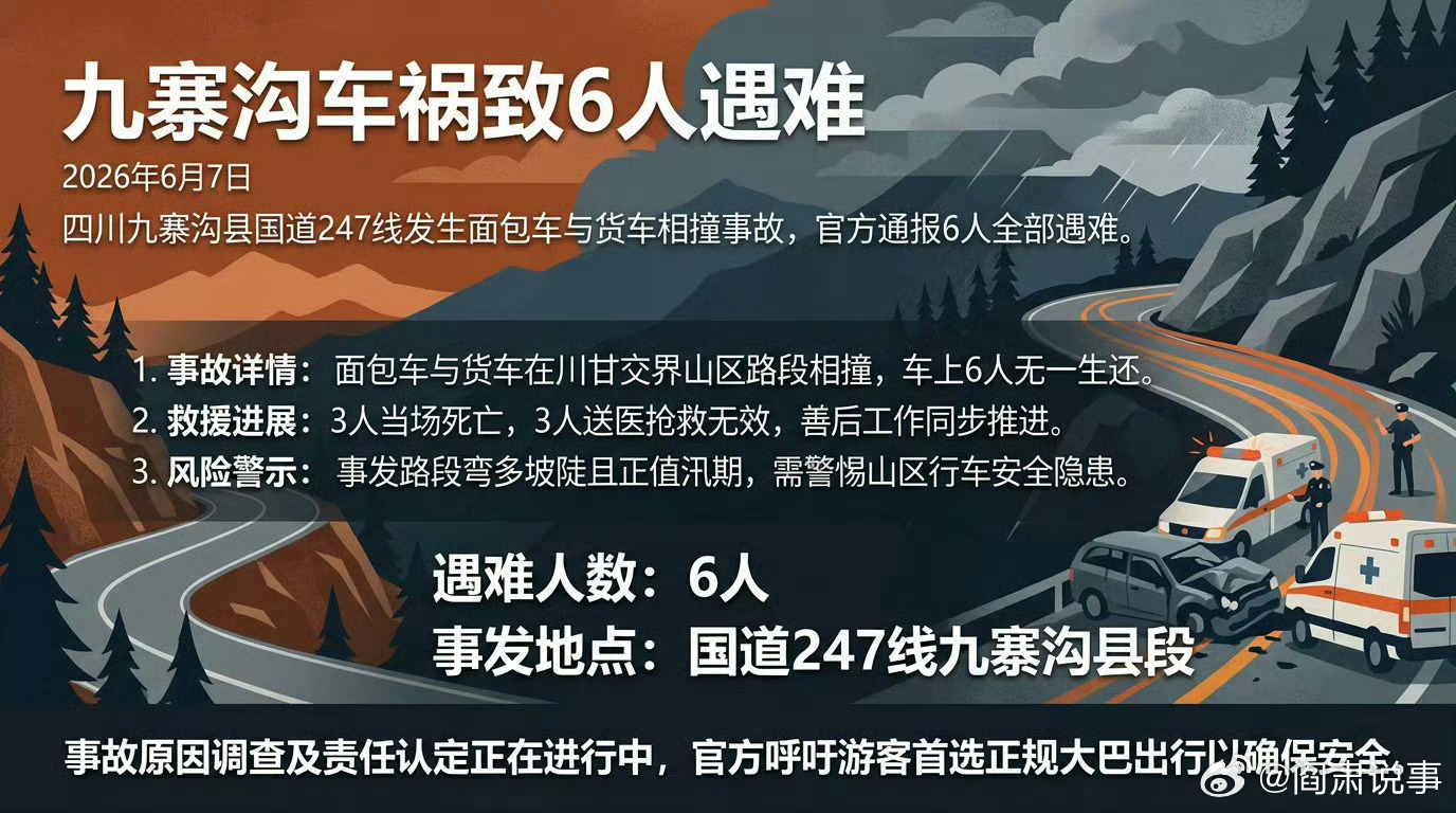 阎肃观察肃言肃语九寨沟县发生车祸6人遇难【九寨沟县发生一起车祸致6死】记者从四川