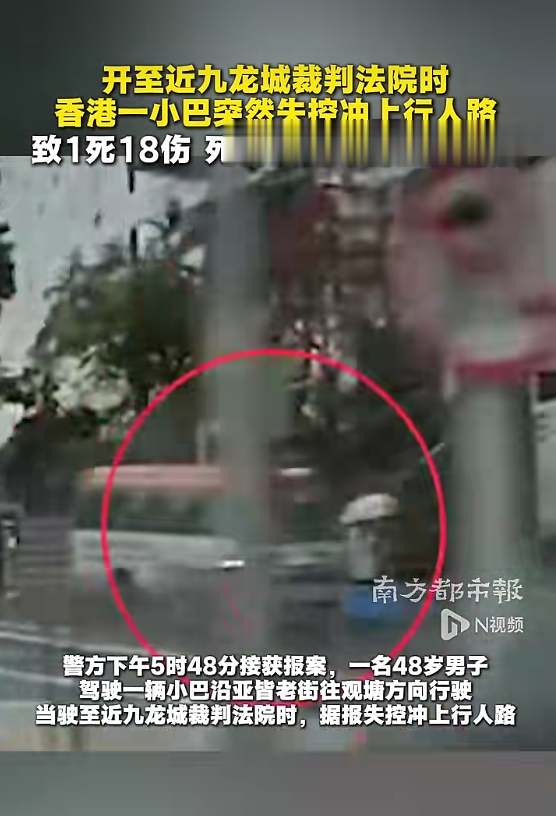 香港突发致命车祸，食环署卫生督察死亡