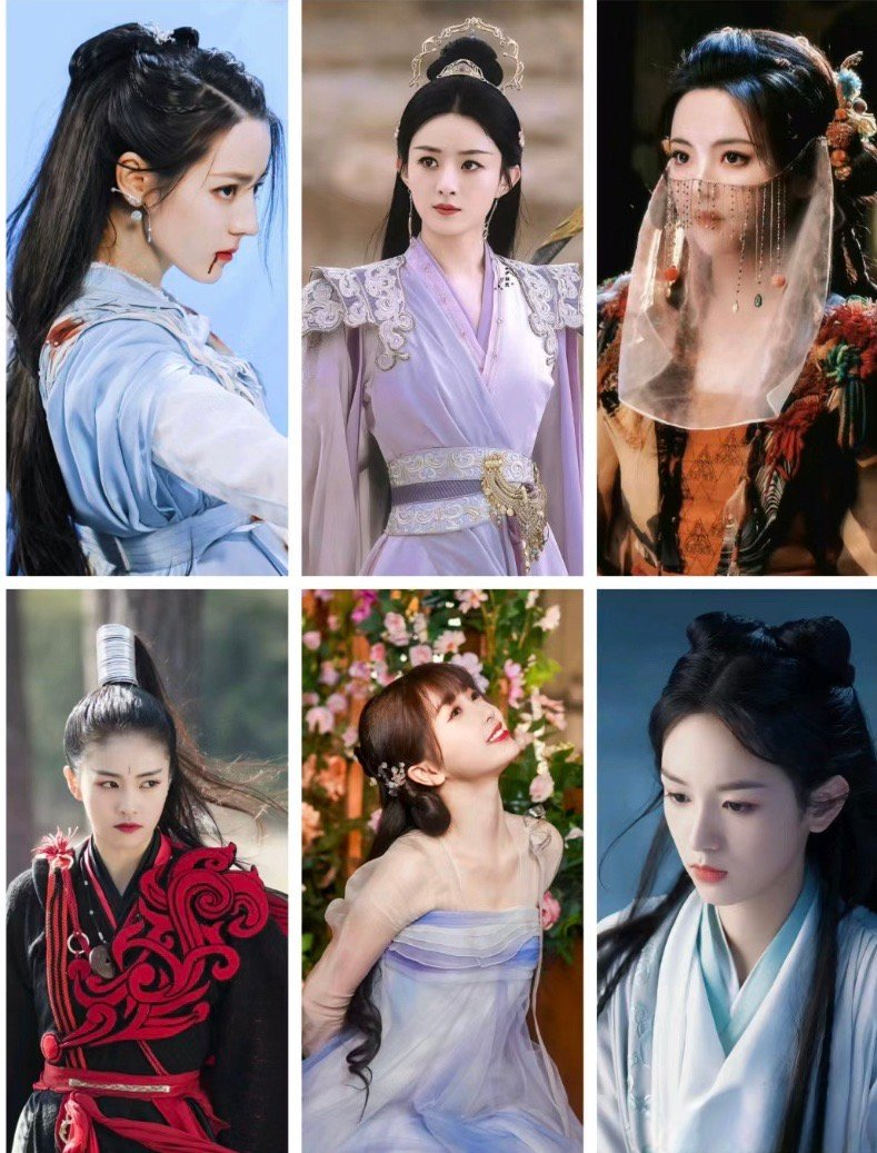 九鹭非香的古偶女主们，你最喜欢哪一个？ ​​​迪丽热巴，赵丽颖，杨超越，白鹿，虞