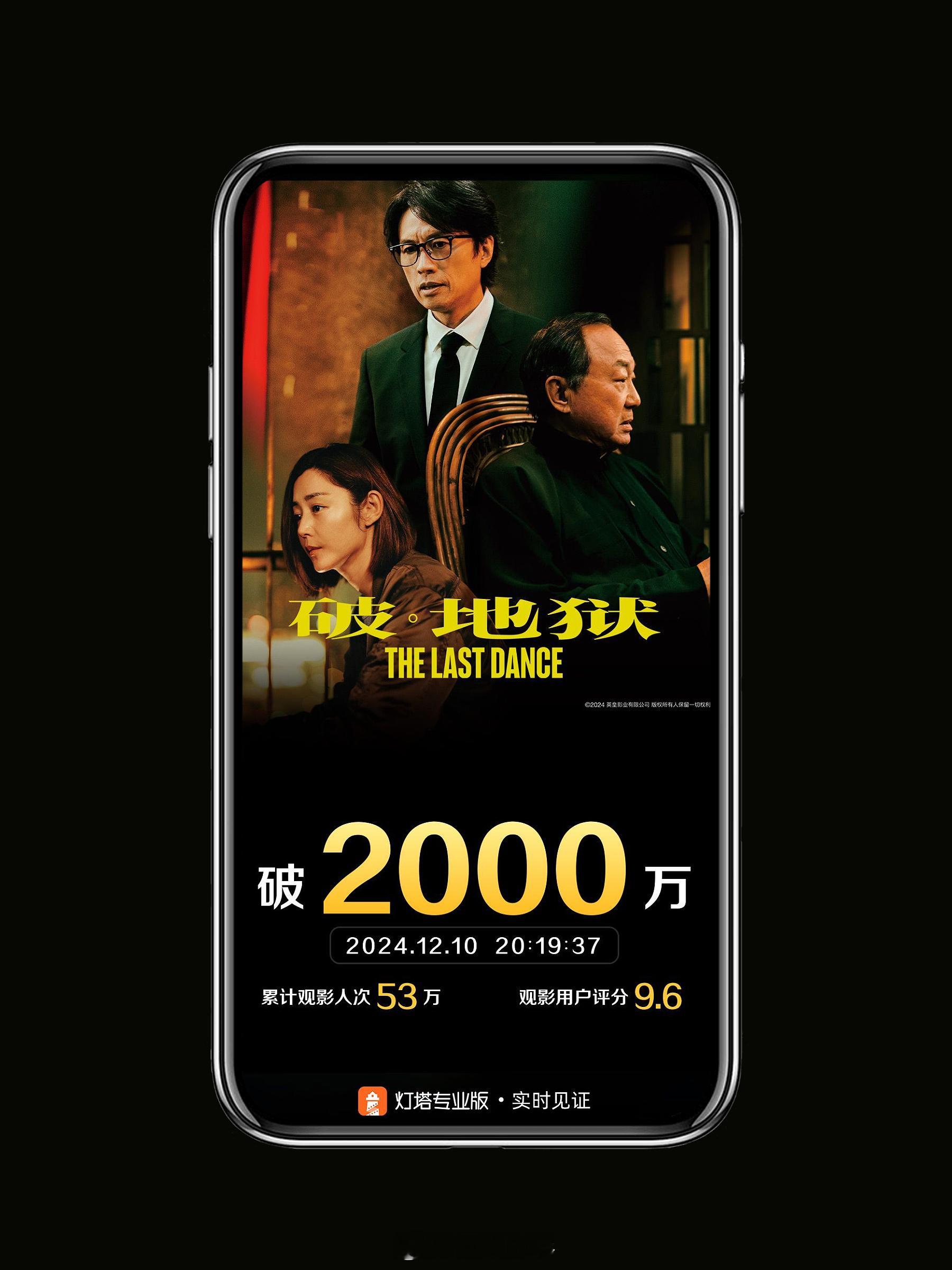 破地狱预售票房破2000万 香港家庭片《破·地狱》距正式上映前3天，点映及预售总