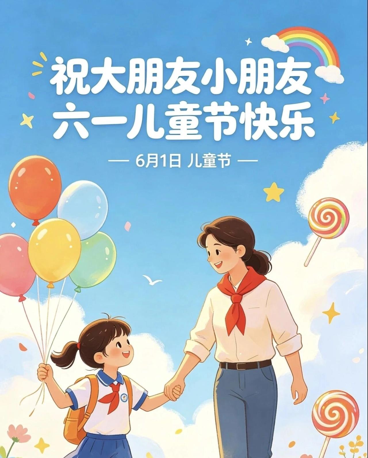 今天是六一儿童节，别样的童年，快乐万岁，祝愿大小朋友们:六一儿童节快乐！


我