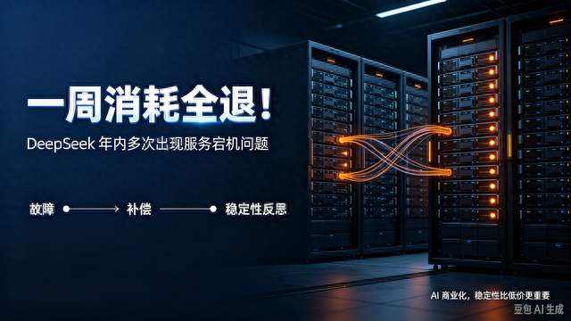 一周消耗全退！DeepSeek年内多次出现服务宕机问题