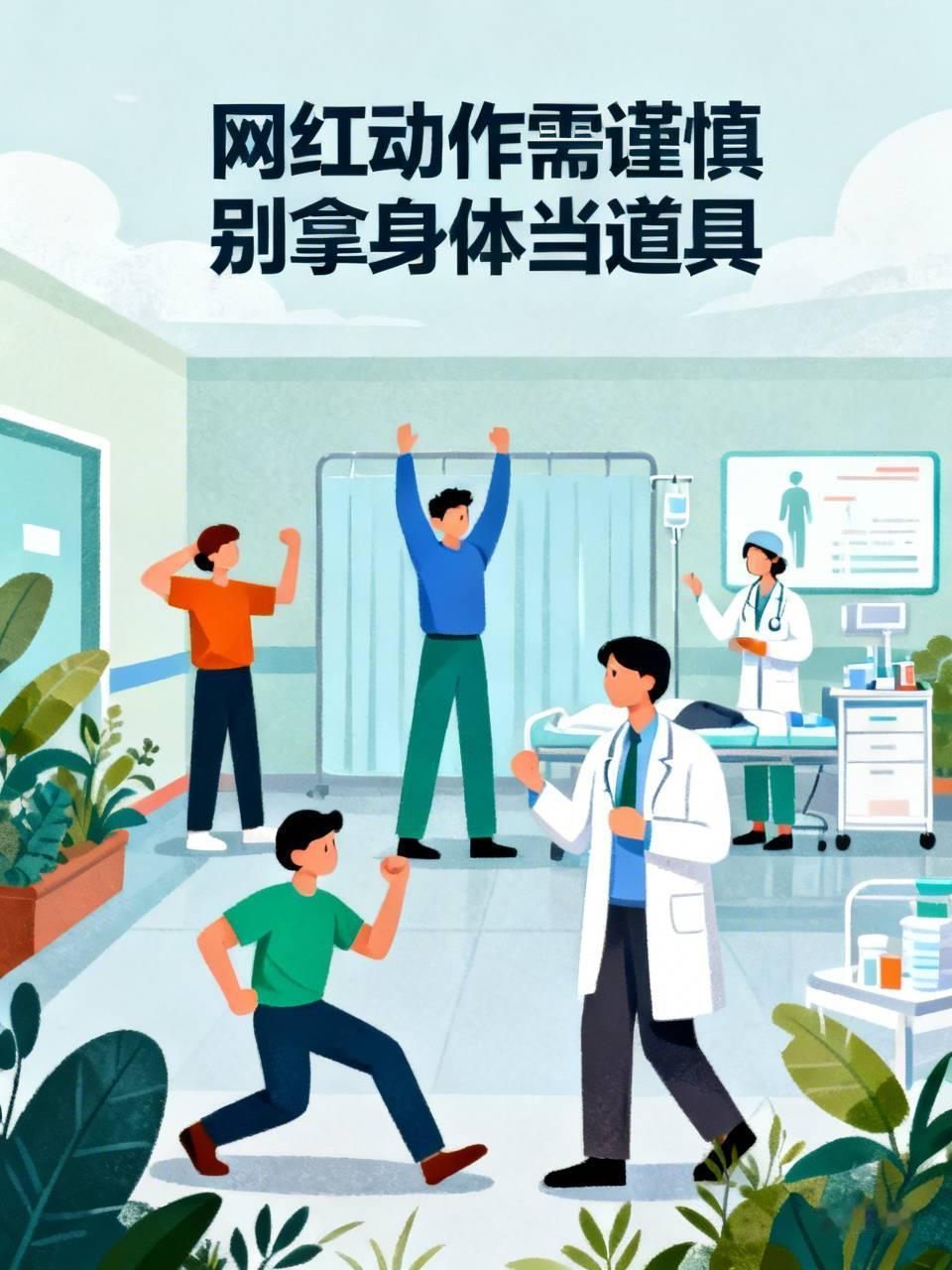 话题： 多人练“闪身步”进医院
网红动作真不能瞎跟风！最近好多年轻人模仿“闪身步
