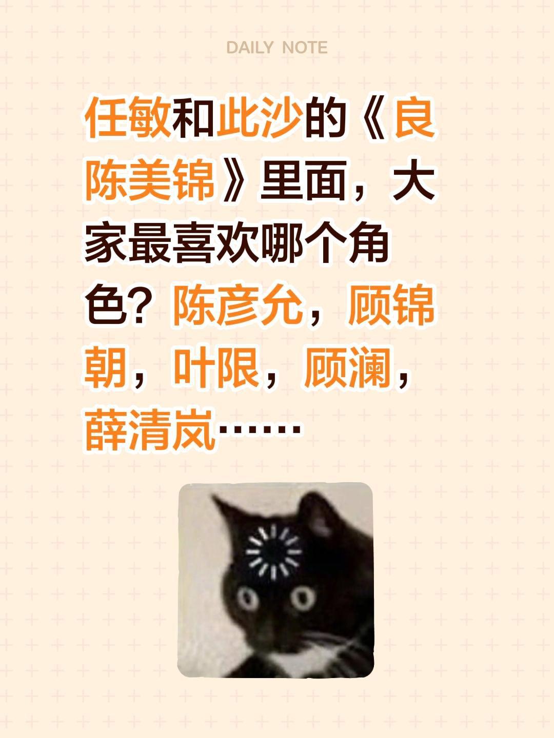 任敏和此沙的《良陈美锦》里面，大家最喜欢哪个角色？陈彦允，顾锦朝，叶限，顾澜，薛