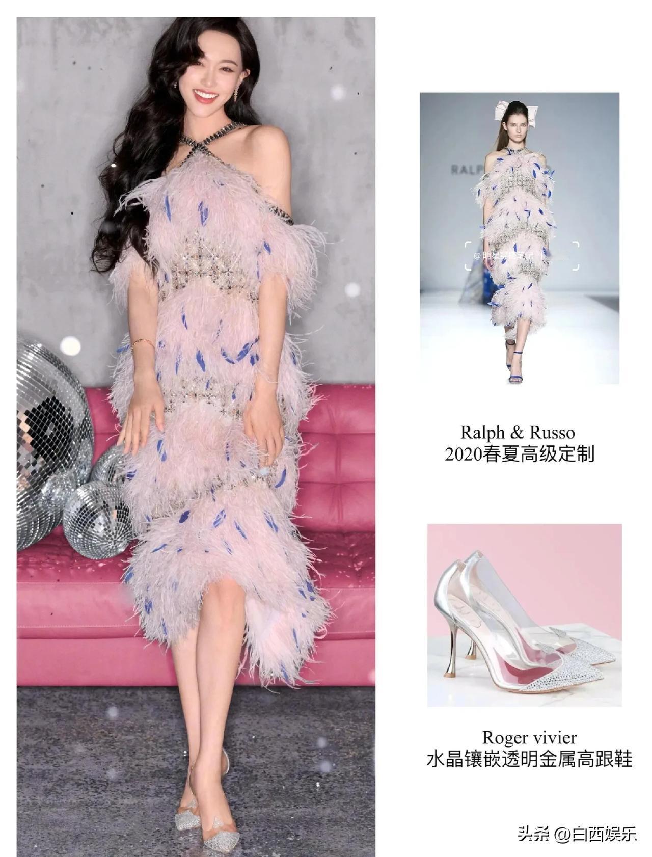 唐嫣在新年之际，身着Ralph & Russo 2020春夏系列高级定制服装，拍