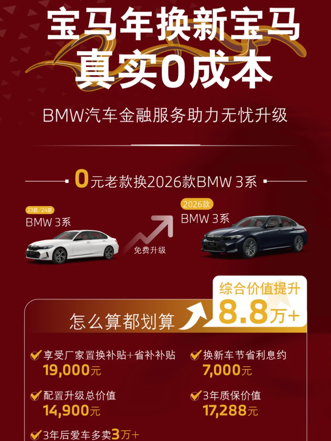 0月以旧换新🔥老款5系免费换2026款宝马5系