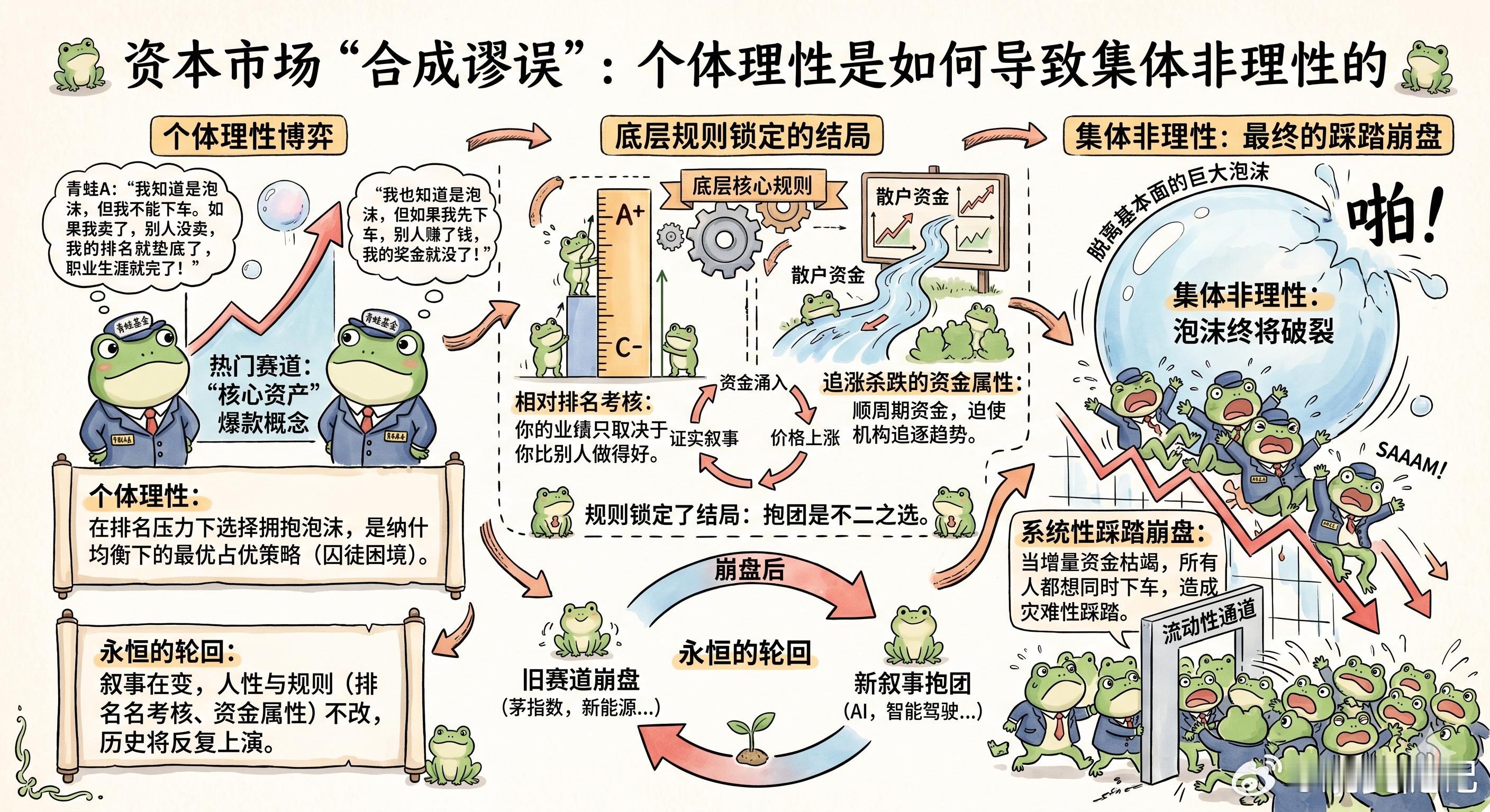 相对排名考核机制下，追逐景气，参与抱团，从个体角度来看，是理性的。但是从整体来看